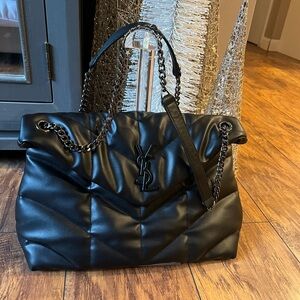 Black Quilted Chain Shoulder Bag